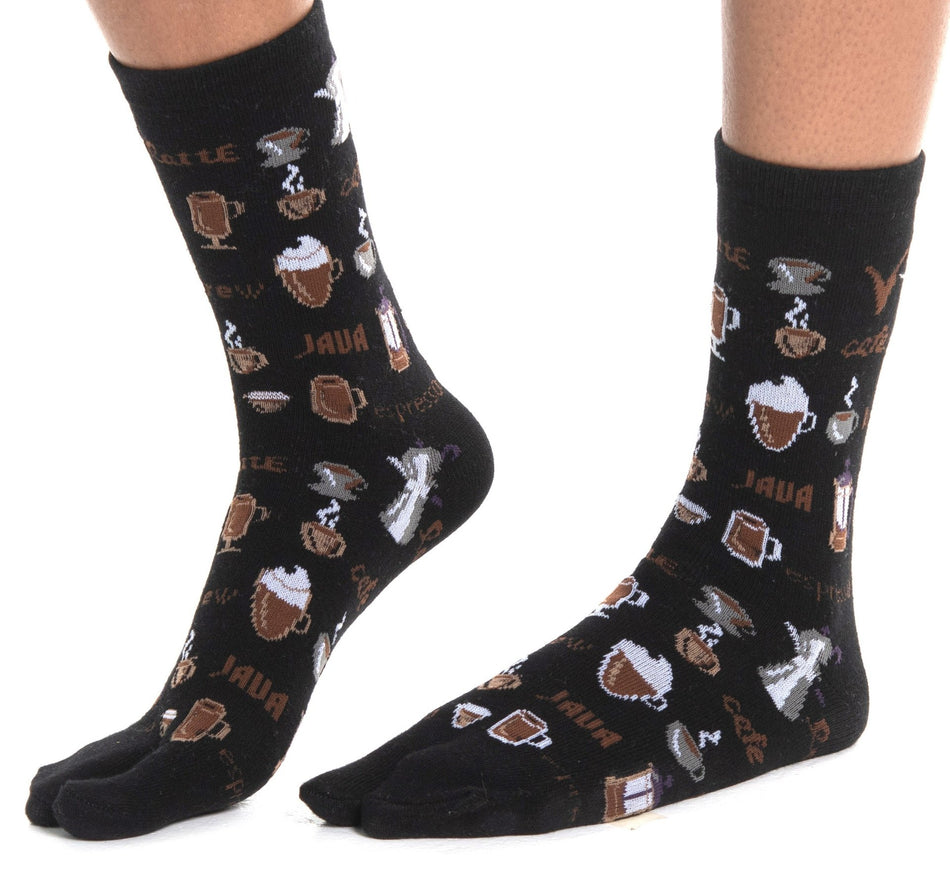 1 Pair - V-Toe Flip Flop Tabi Socks - Coffee Carafe - Drakoi Marketplace