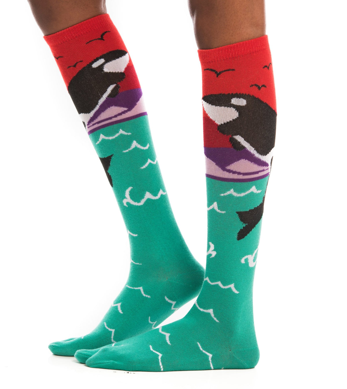 1 Pair - V-Toe Flip-Flop Tabi Socks - Fun Orca Style - Drakoi Marketplace