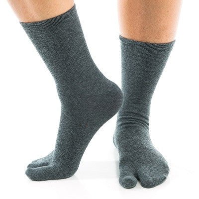 1 Pair - V-Toe Flip Flop Tabi Socks - Grey Solid Casual - Drakoi Marketplace