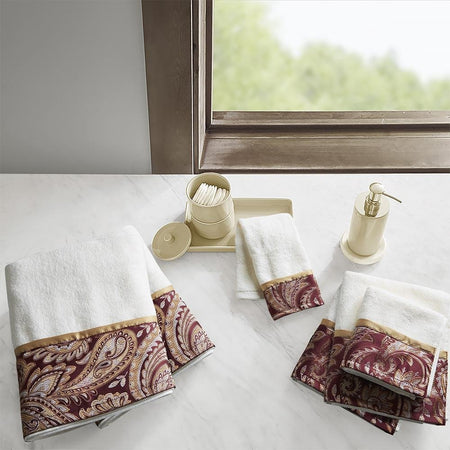 100% Cotton 6 Piece Jacquard Towel Set, MP73-7450 - Drakoi Marketplace