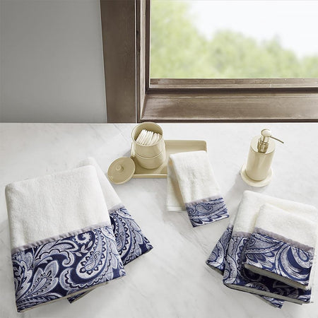 100% Cotton 6 Piece Jacquard Towel Set, MP73-7451 - Drakoi Marketplace