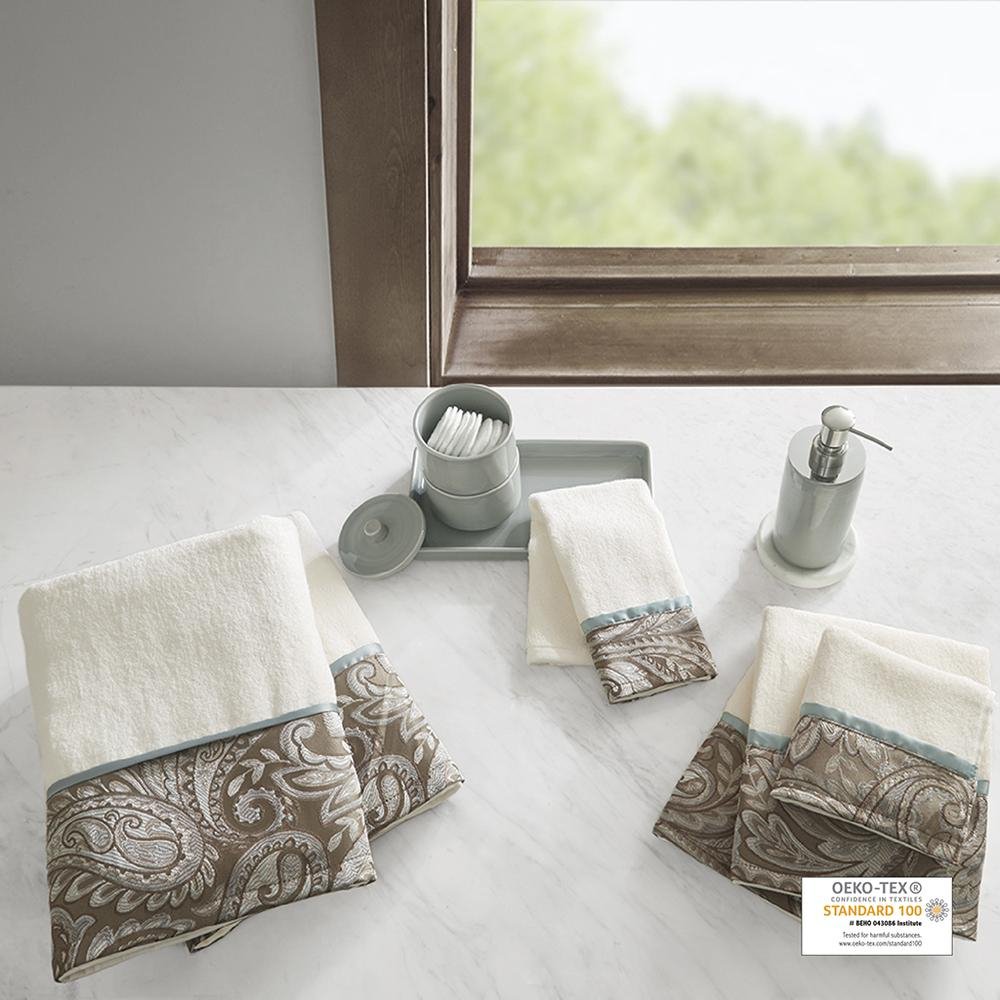 100% Cotton 6 Piece Jacquard Towel Set,MP73-5309 - Drakoi Marketplace