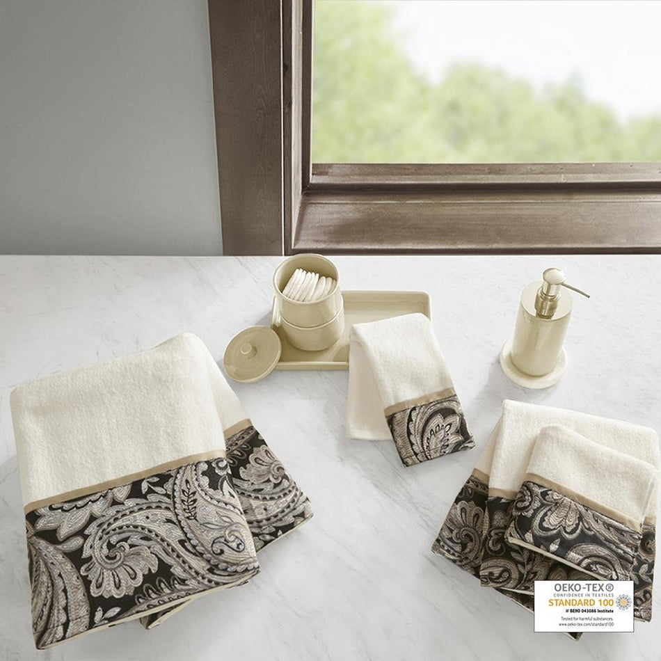 100% Cotton 6 Piece Jacquard Towel Set,MP73-5309 - Drakoi Marketplace