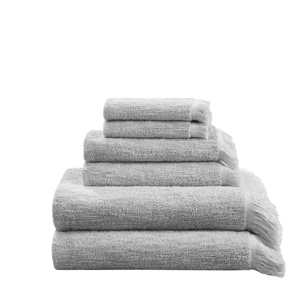 100% Cotton Dobby 6pcs Towel Set - Drakoi Marketplace