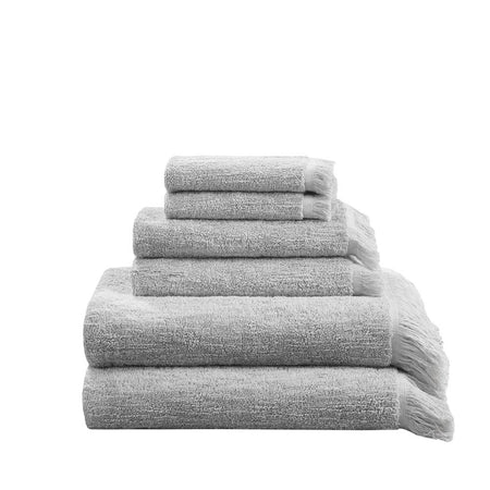 100% Cotton Dobby 6pcs Towel Set - Drakoi Marketplace