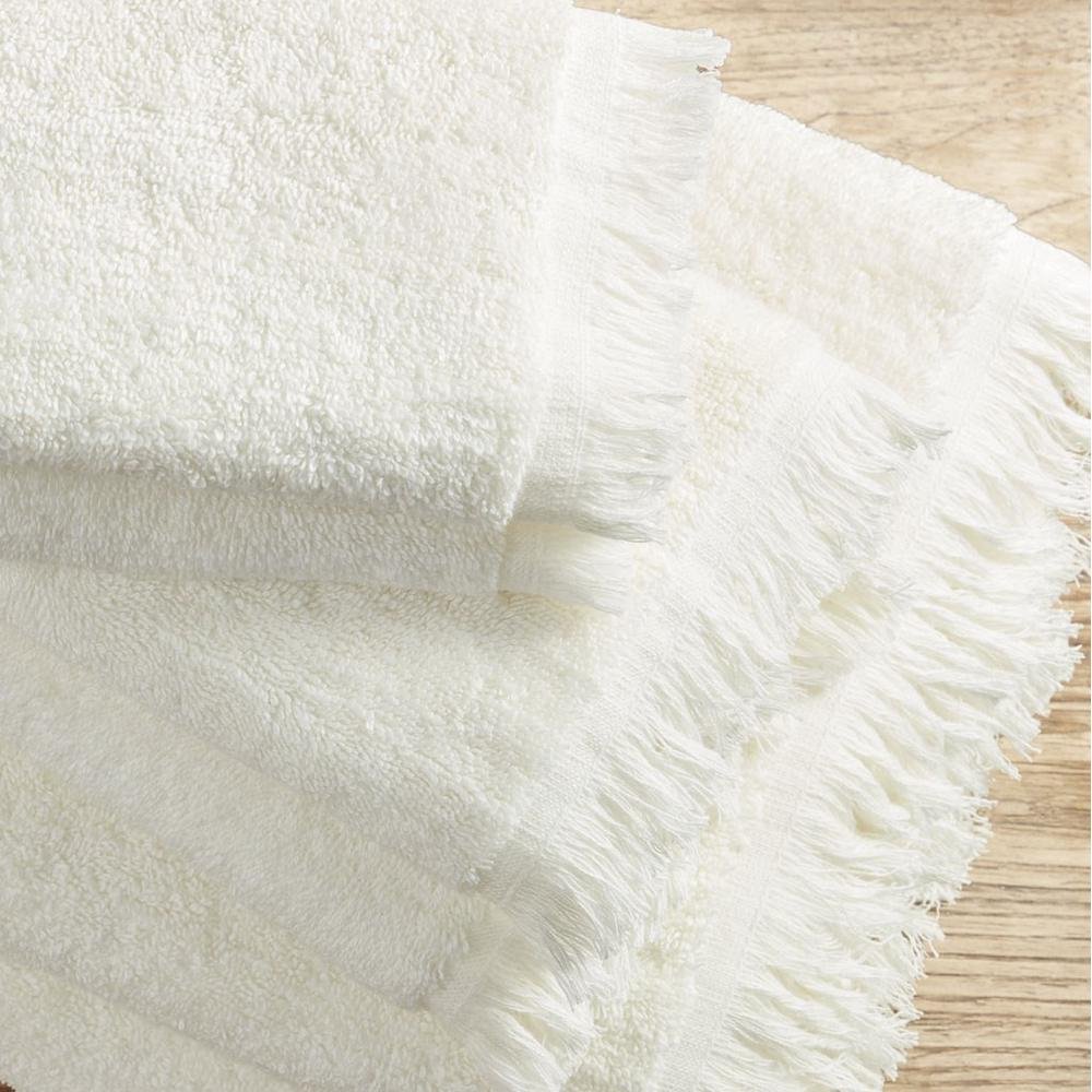 100% Cotton Dobby 6pcs Towel Set Ivory II73-1256 - Drakoi Marketplace