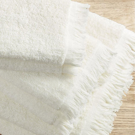 100% Cotton Dobby 6pcs Towel Set Ivory II73-1256 - Drakoi Marketplace