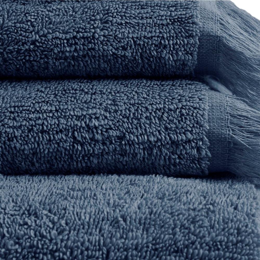 100% Cotton Dobby 6pcs Towel Set - Navy - Drakoi Marketplace