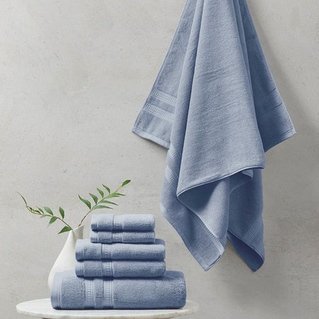 100% Cotton Feather Soft Towel 6PC Set, BR73-2438 - Drakoi Marketplace