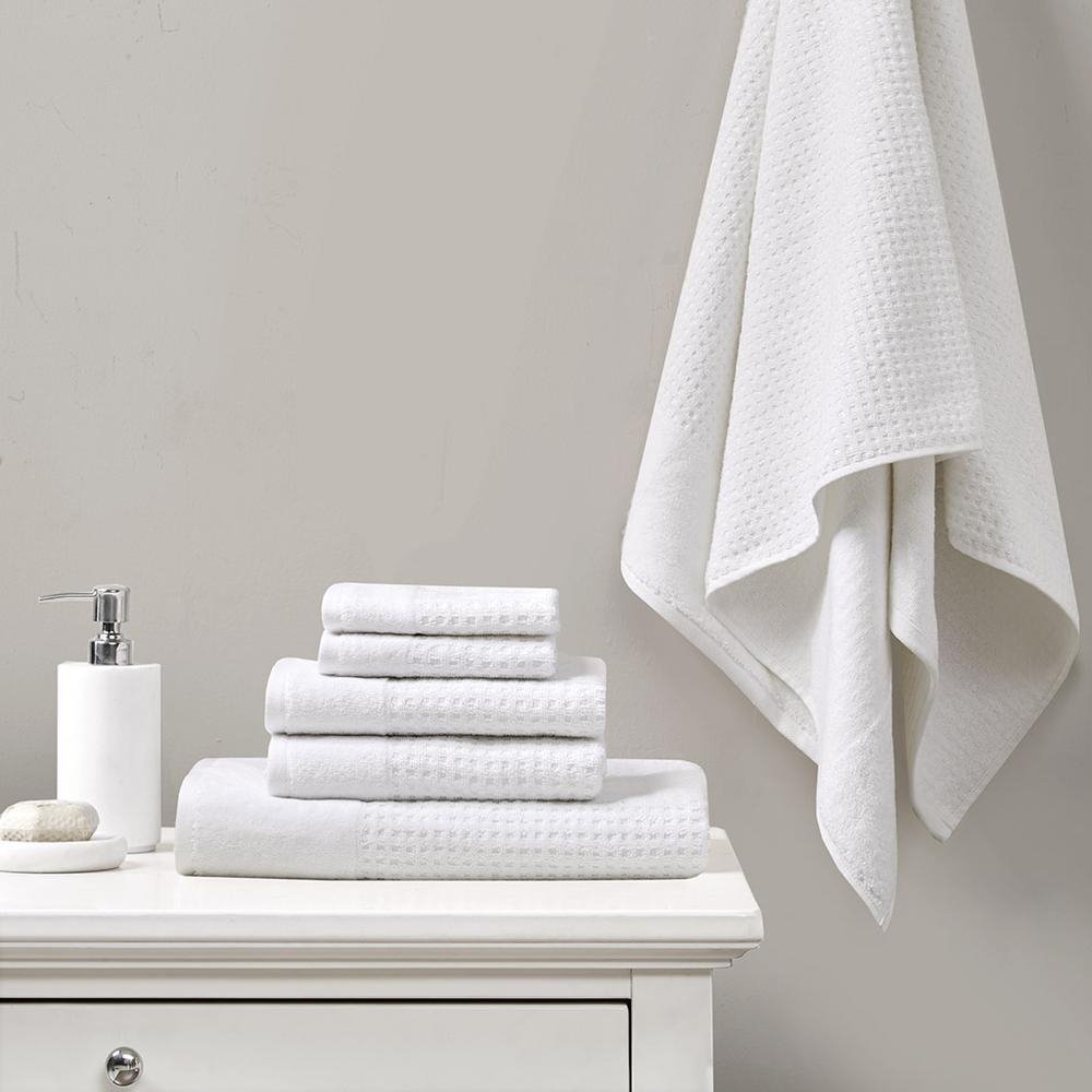 100% Cotton Waffle 6pcs Towel Set - Drakoi Marketplace