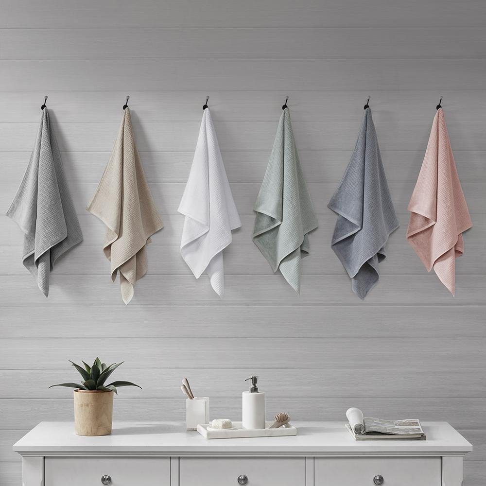 100% Cotton Waffle 6pcs Towel Set - Drakoi Marketplace