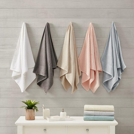 100% Cotton Waffle 6pcs Towel Set - Drakoi Marketplace