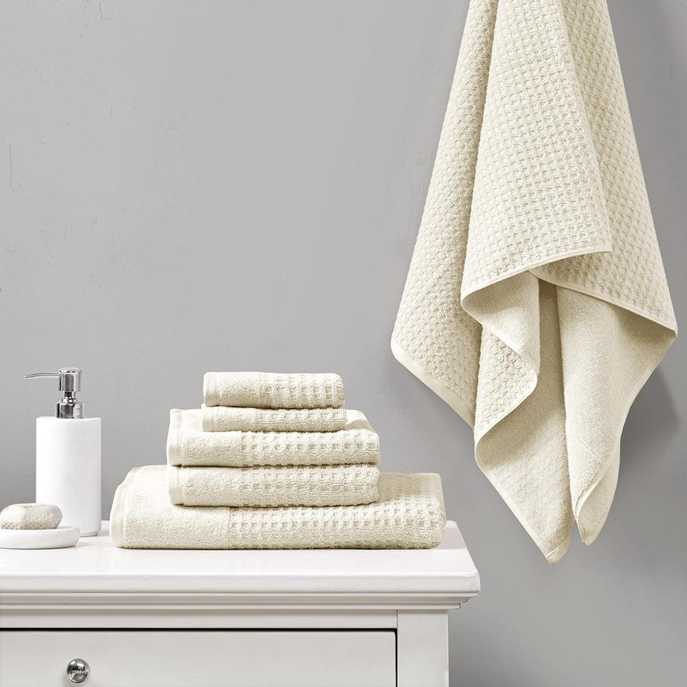 100% Cotton Waffle 6pcs Towel Set - Drakoi Marketplace