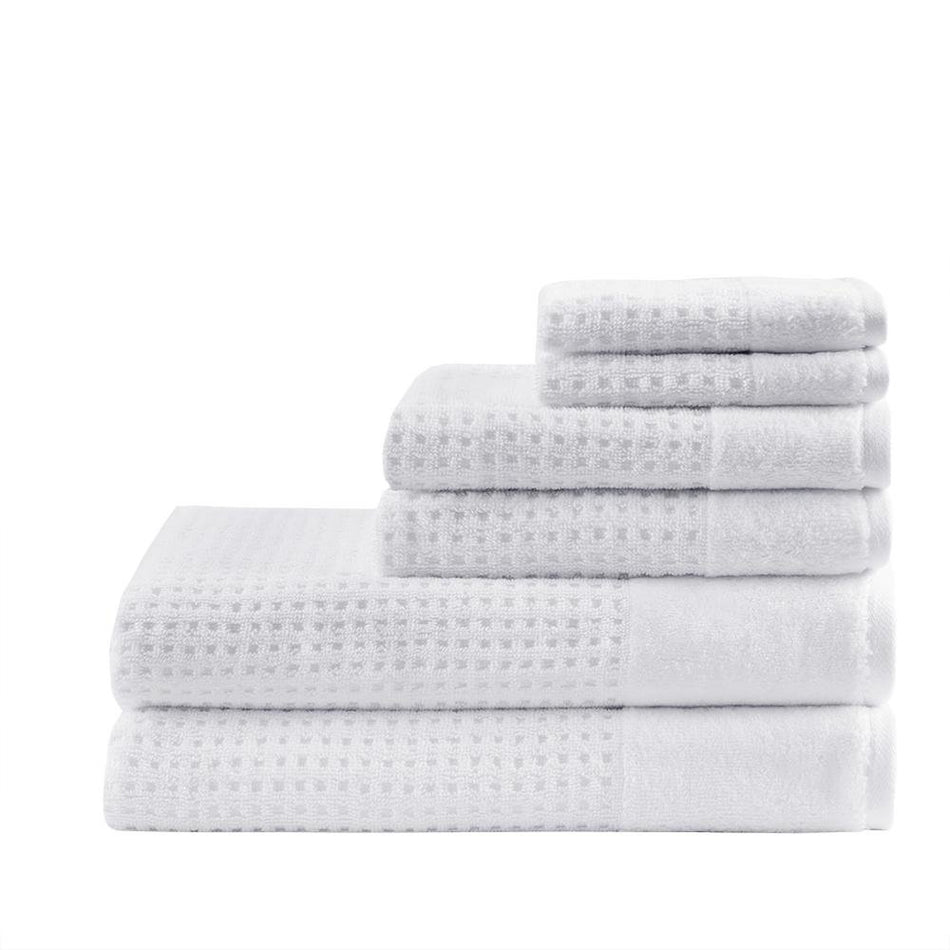 100% Cotton Waffle 6pcs Towel Set - Drakoi Marketplace