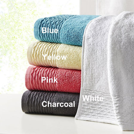 100% Cotton Wavy Border 6pcs Towel Set, MP73-5713 - Drakoi Marketplace