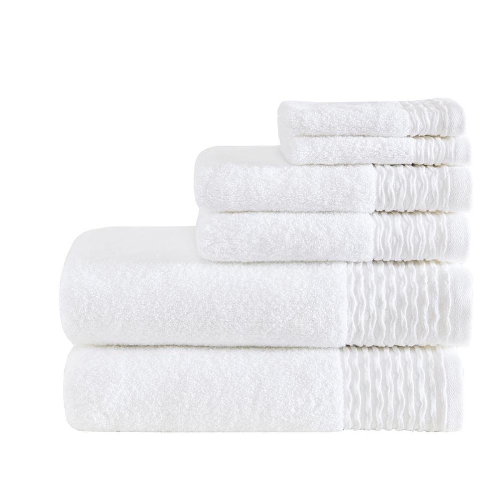 100% Cotton Wavy Border 6pcs Towel Set, MP73-5716 - Drakoi Marketplace