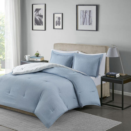 100% Polyester Microfiber Chambray Comforter Set,MPE10-561 - Drakoi Marketplace