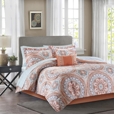 100% Polyester Microfiber Printed 7pcs Comforter Set,MPE10-204 - Drakoi Marketplace