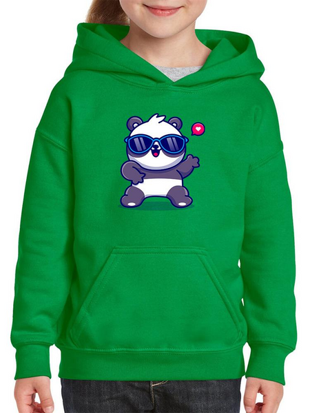 Cute Cool Panda W Sunglasses Hoodie -Image by Shutterstock - Drakoi Marketplace