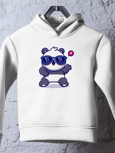 Cute Cool Panda W Sunglasses Hoodie -Image by Shutterstock - Drakoi Marketplace