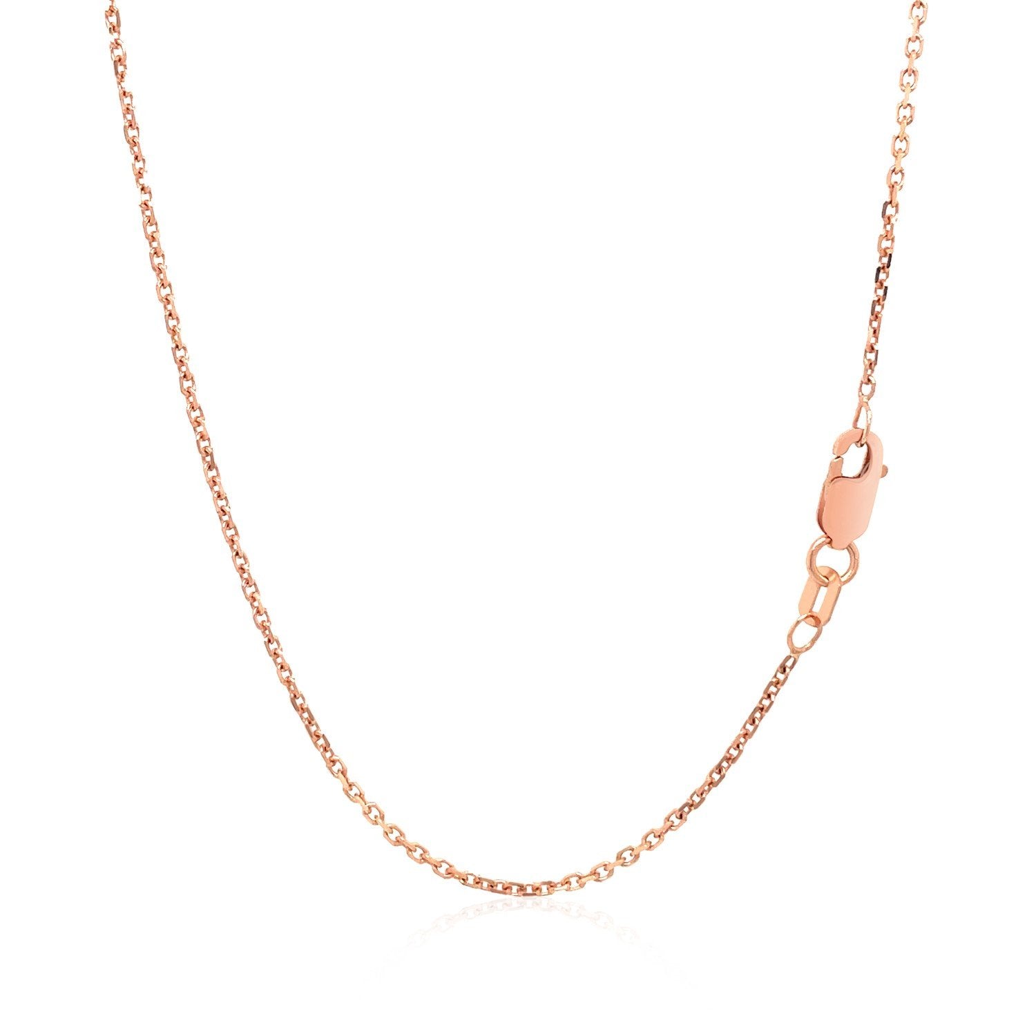 14k Rose Gold 20 inch Lariat Necklace with Diamonds - Drakoi Marketplace