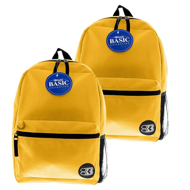 16" Basic Backpack, Mustard, Pack of 2 - Drakoi Marketplace