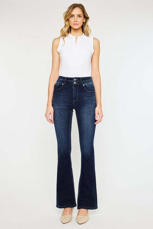 High Rise Wide Waistband Skinny Bootcut