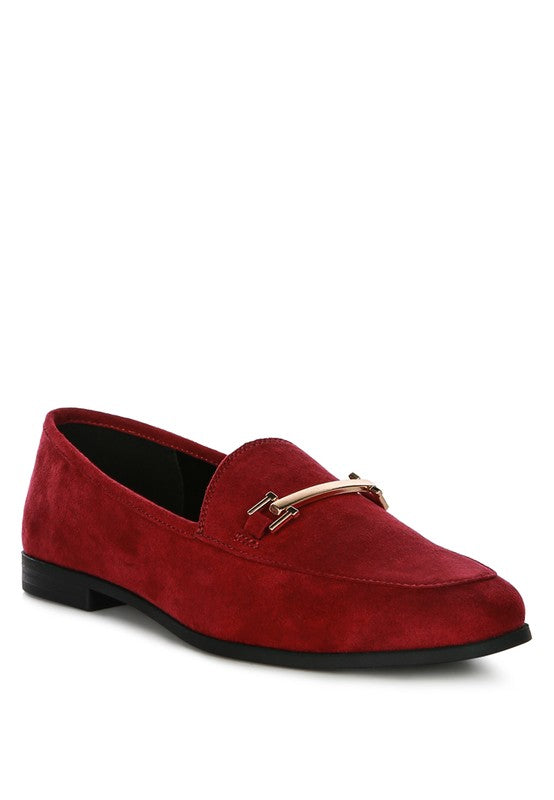 Zaara Solid Faux Suede Loafers - Drakoi Marketplace