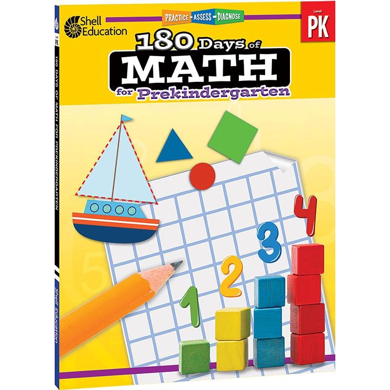 180 Days of Math Workbook, Grade PreK - Drakoi Marketplace