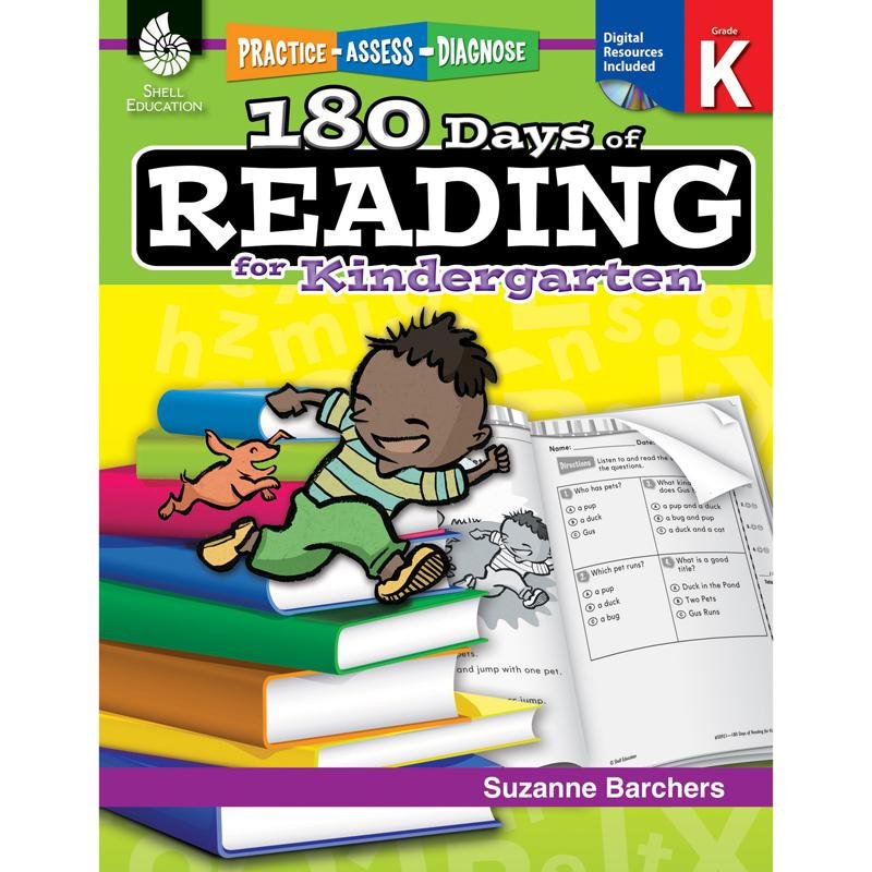 180 Days Of Reading Book For, Kindergarten - Drakoi Marketplace