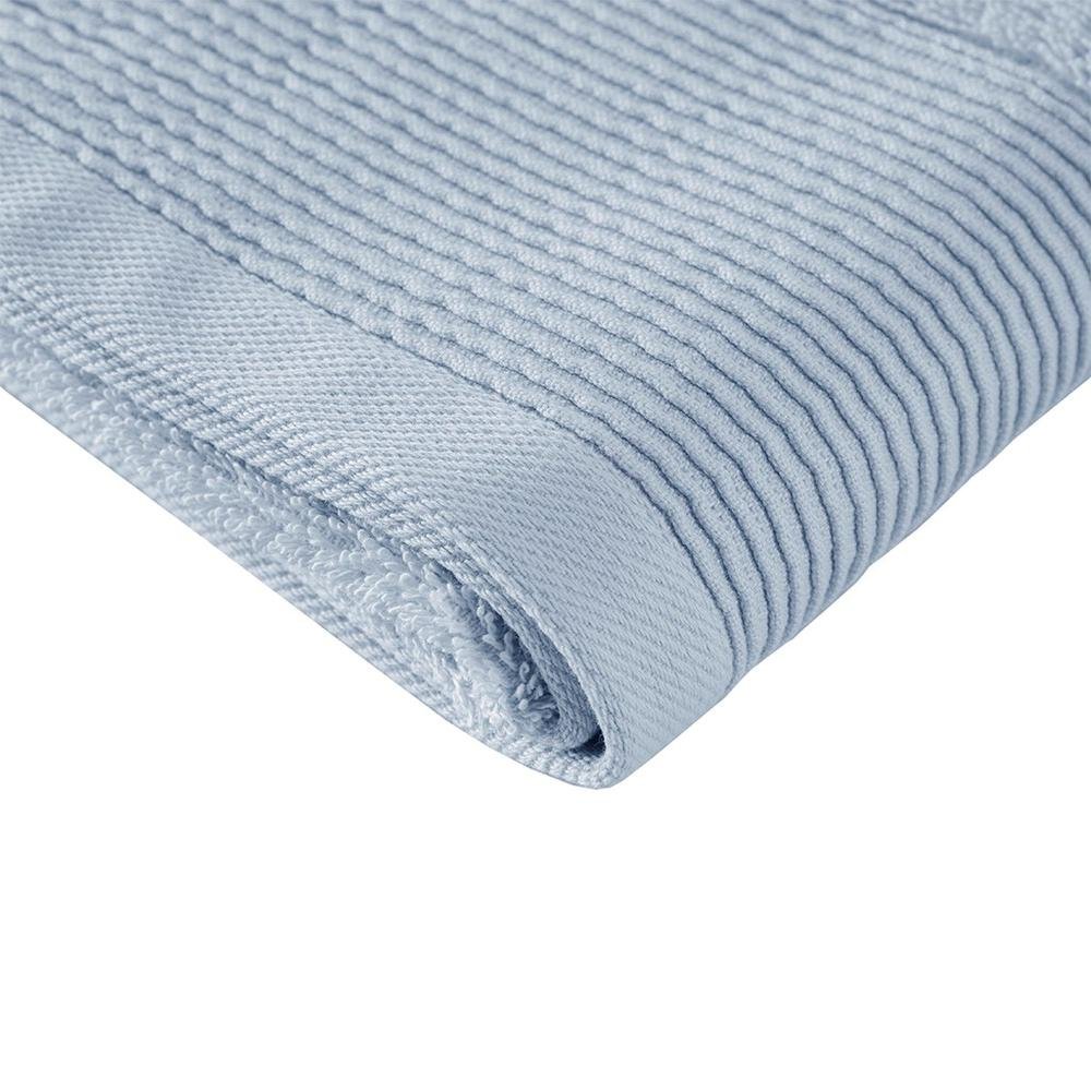 20% Tencel/Lyocel 75% Cotton 5% Silverbac 6pcs Towel Set Blue 30x56"(2)/16x28"(2)/13x13"(2) - Drakoi Marketplace