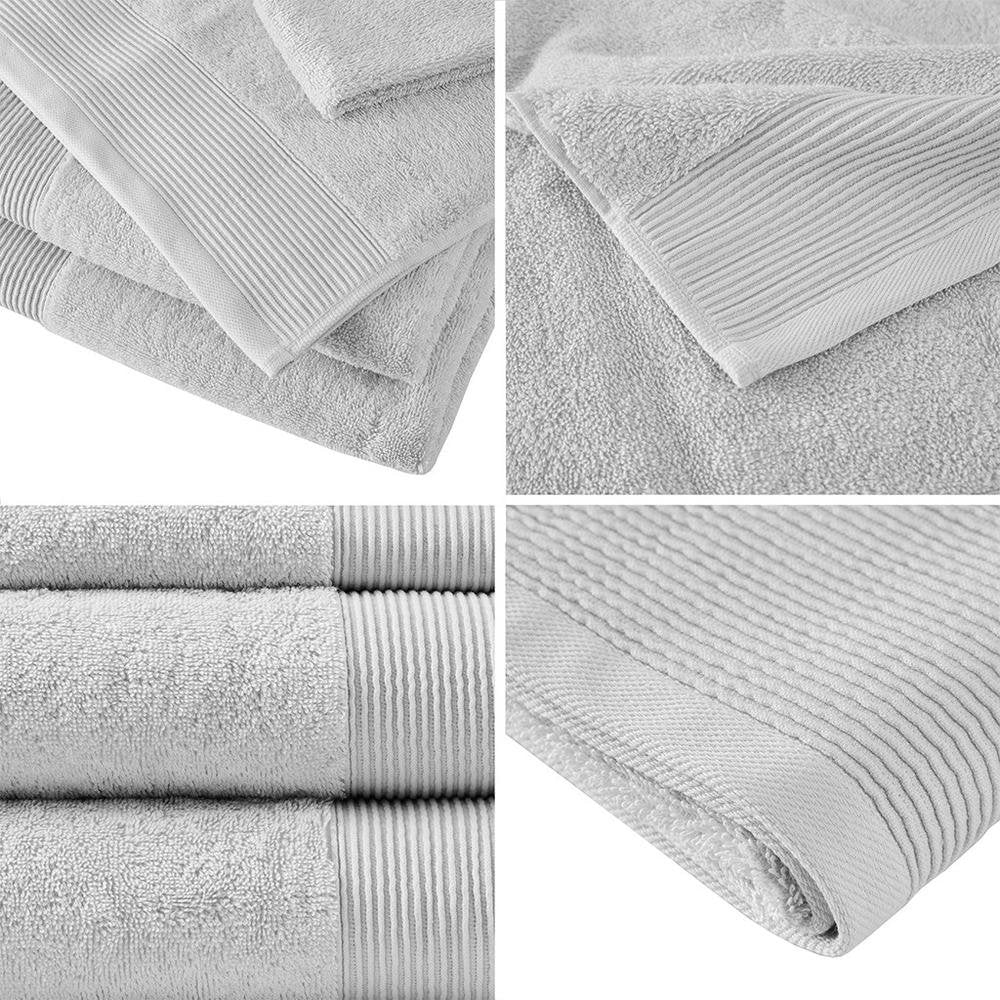 20% Tencel/Lyocel 75% Cotton 5% Silverbac 6pcs Towel Set BR73-3750 - Drakoi Marketplace