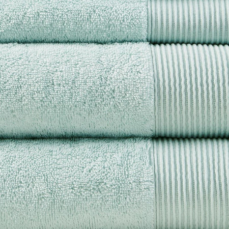 20% Tencel/Lyocel 75% Cotton 5% Silverbac 6pcs Towel Set Seafoam 30x56"(2)/16x28"(2)/13x13"(2) - Drakoi Marketplace