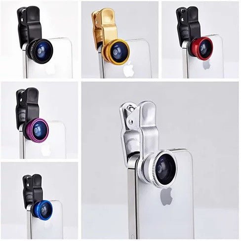 3-in-1 Universal Clip on Smartphone Camera Lens - 6 Colors - Drakoi Marketplace