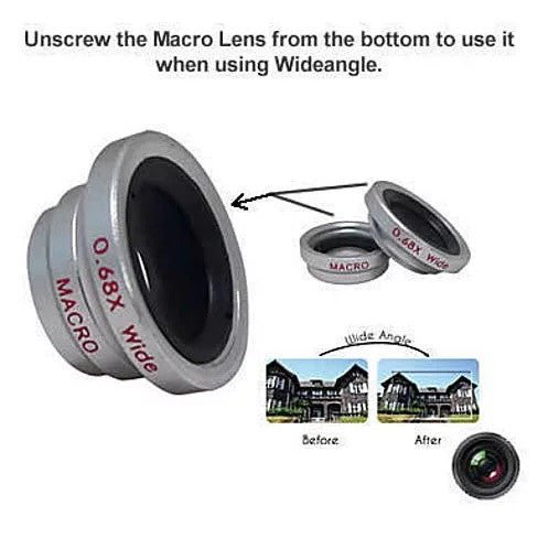 3-in-1 Universal Clip on Smartphone Camera Lens - 6 Colors - Drakoi Marketplace