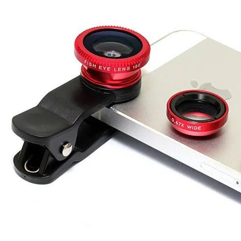 3-in-1 Universal Clip on Smartphone Camera Lens - 6 Colors - Drakoi Marketplace