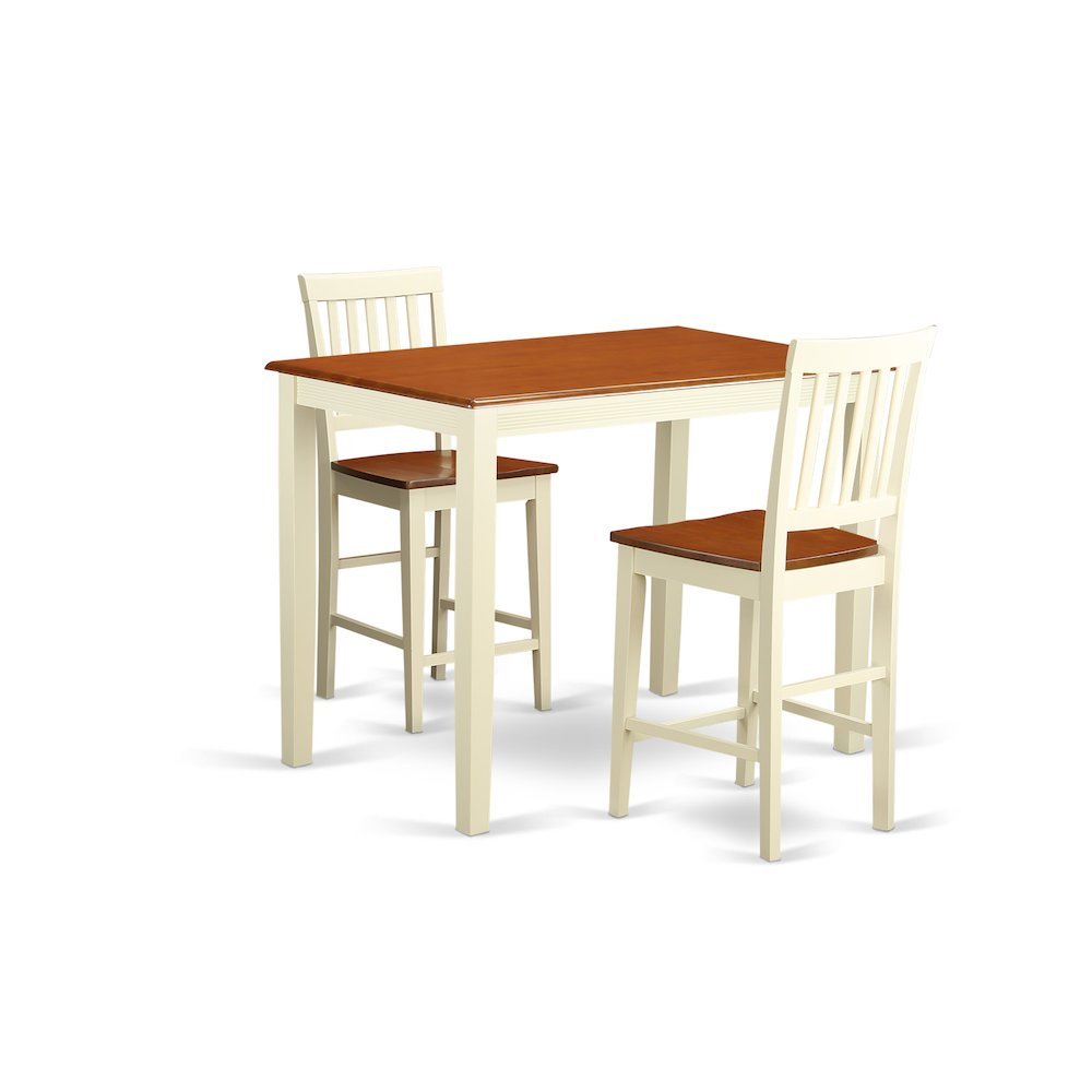 3 Pc counter height pub set - Kitchen dinette Table and 2 Kitchen bar stool. - Drakoi Marketplace