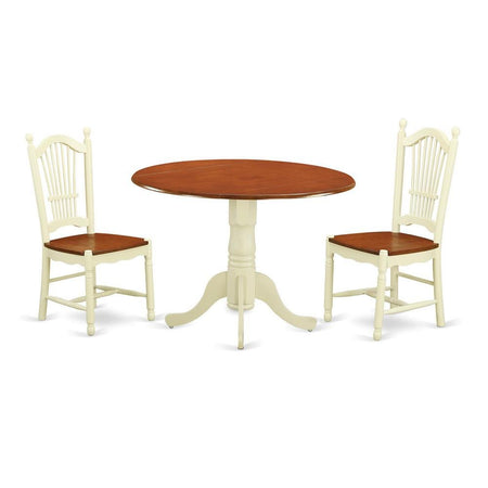 3 PC Kitchen dinette set-Kitchen dinette Table and 2 Kitchen Dining Chairs - Drakoi Marketplace