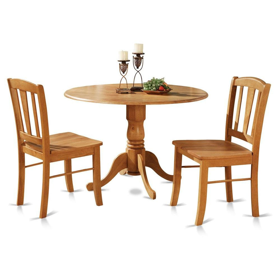 3 Pc Kitchen Table set-Kitchen Dining nook and 2 dinette Chairs Chairs - Drakoi Marketplace