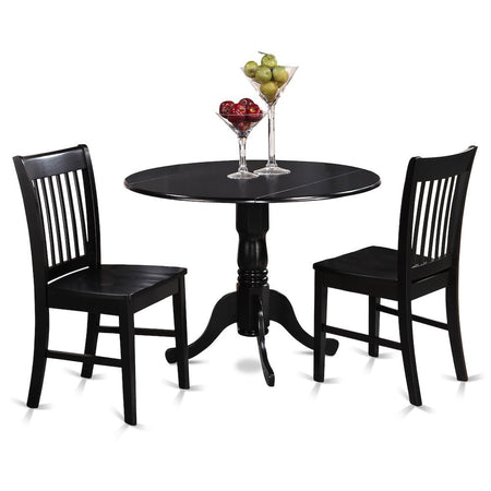 3 Pc small Kitchen Table and Chairs set-Kitchen Table plus 2 dinette Chairs - Drakoi Marketplace