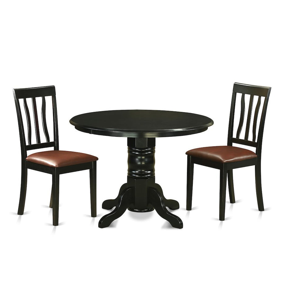 3 Pcsmall Kitchen Table set for 2-Small Kitchen Table and 2 Kitchen Chairs - Drakoi Marketplace