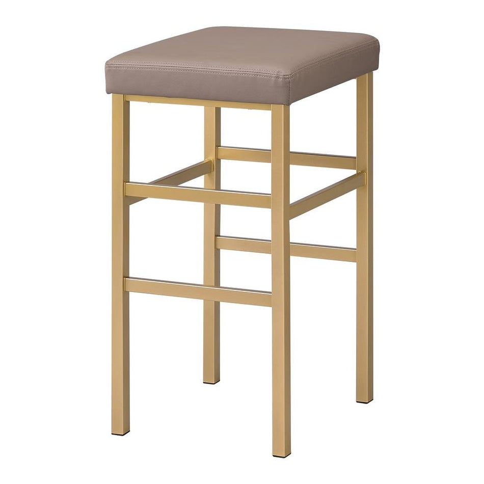 30" Gold Backless Stool - Drakoi Marketplace