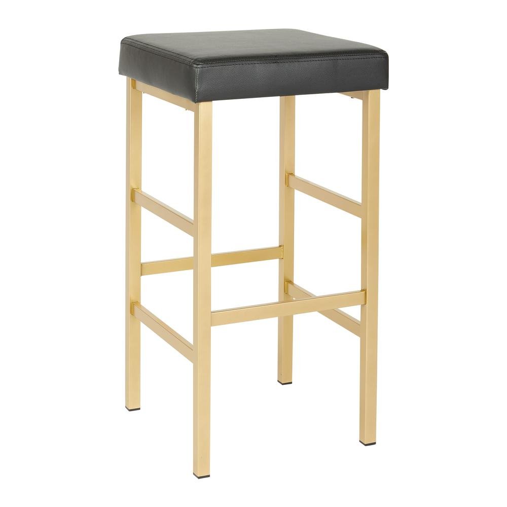 30" Gold Backless Stool - Drakoi Marketplace