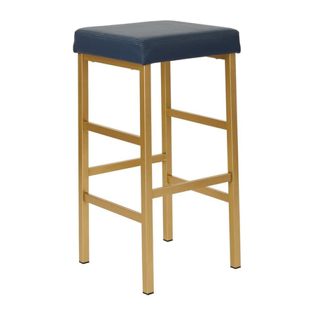 30" Gold Backless Stool - Drakoi Marketplace