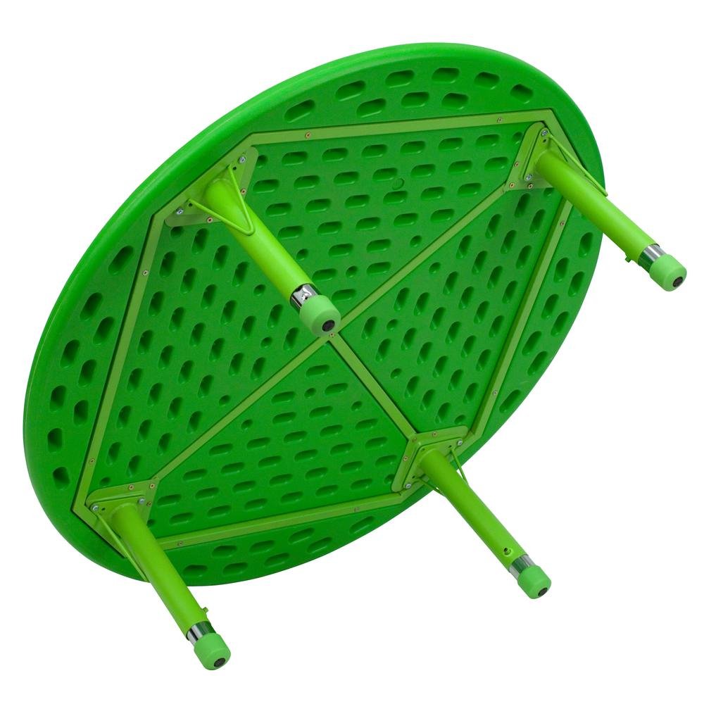 45'' Round Green Plastic Height Adjustable Activity Table - Drakoi Marketplace