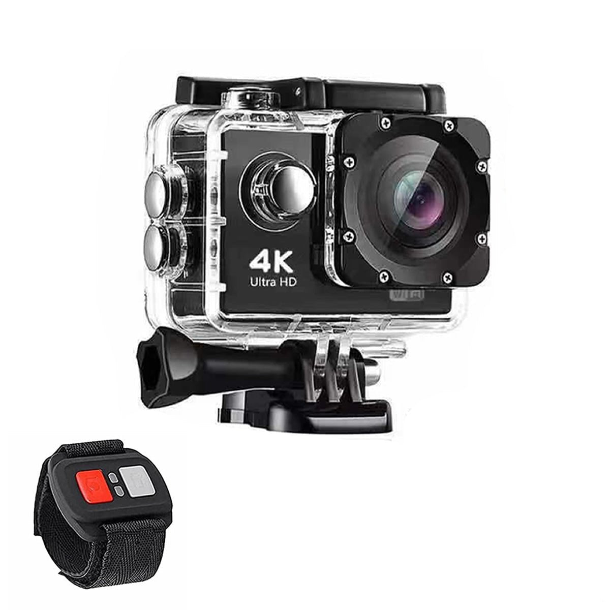 4K Waterproof All Digital UHD WiFi Camera + RF Remote And Accessories - Drakoi Marketplace