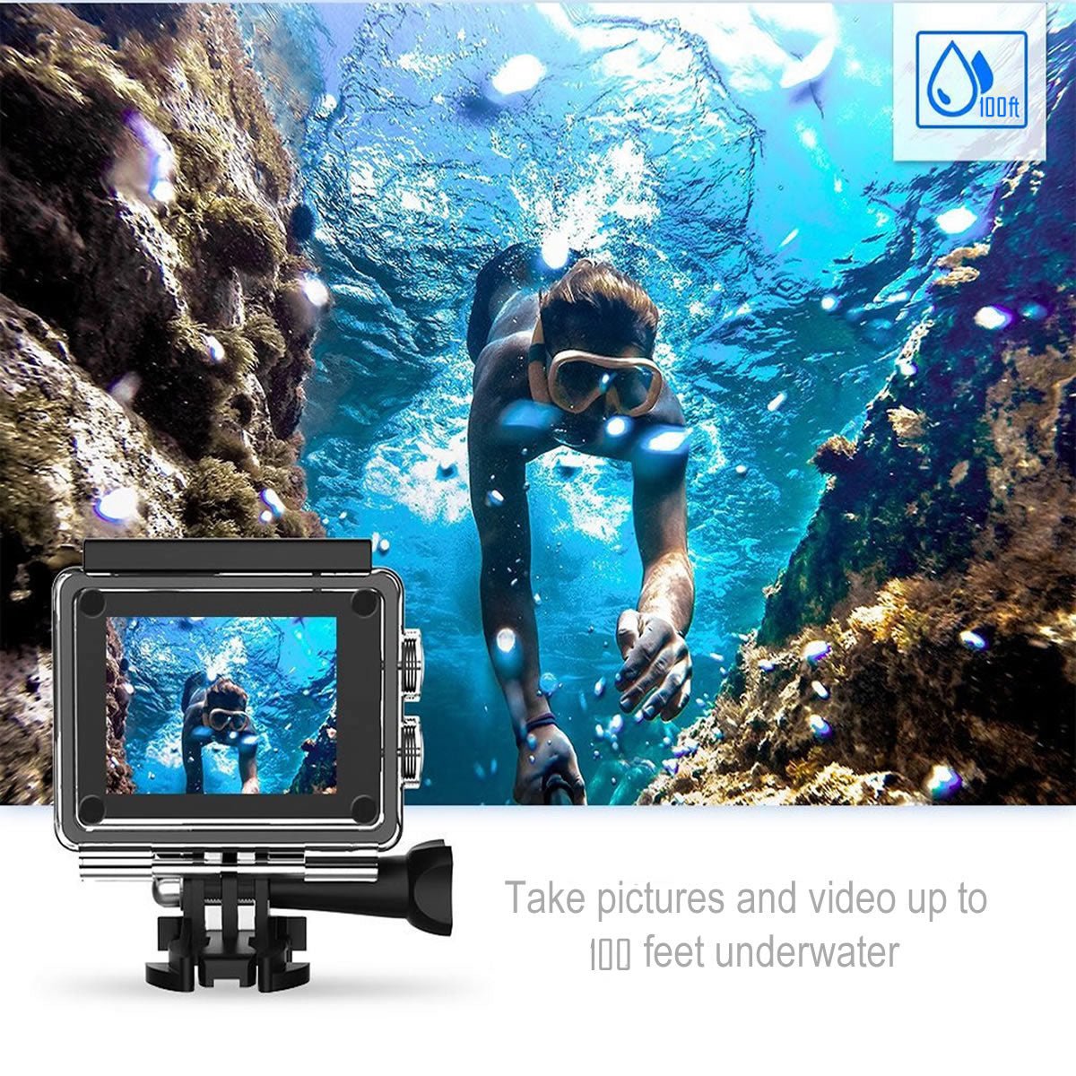 4K Waterproof All Digital UHD WiFi Camera + RF Remote And Accessories - Drakoi Marketplace