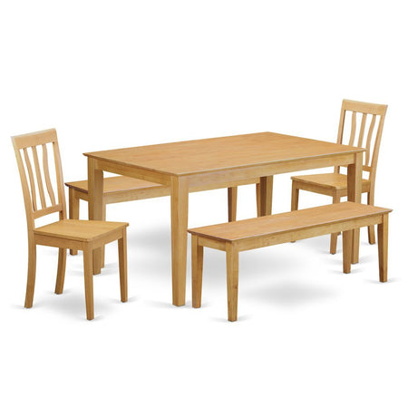 5 Pc Dining room set - Kitchen Table and 2 Kitchen Chairs with 2 benches - Drakoi Marketplace