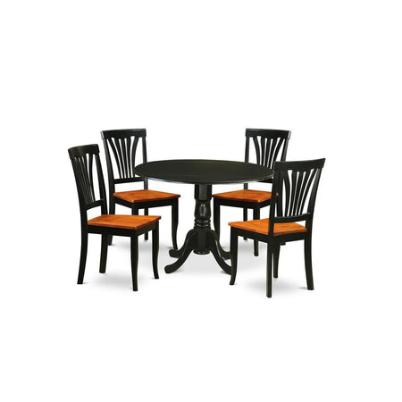 5 PC Kitchen Table set-Dining Table and 4 Wooden Kitchen Chairs - Drakoi Marketplace