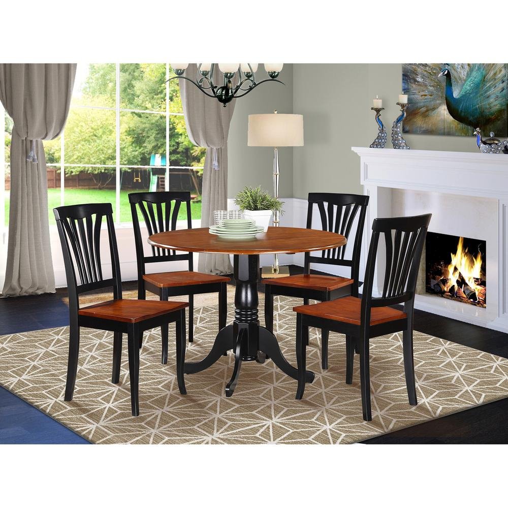 5 PC small Kitchen Table and Chairs set-Kitchen Table and 4 Kitchen Chairs - Drakoi Marketplace